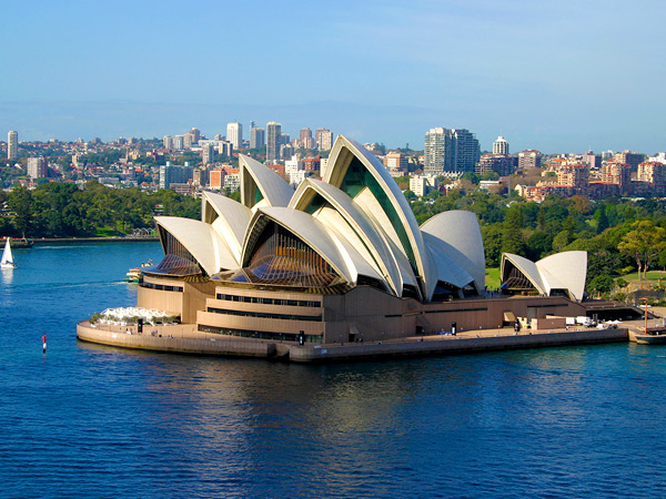Photograph of the Sydney Opera House.